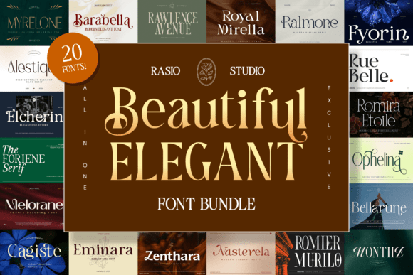 Beautiful Elegant Font Bundle: A Designer's Toolkit for Timeless Sophistication