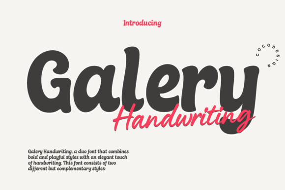 Galery Handwriting: A Modern Font Duo for Dynamic Branding