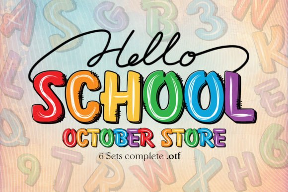 Hello School Font: A Vibrant Design Asset