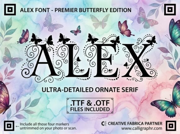 Take Flight with Alex Font: An Ornate Serif for Ethereal Design