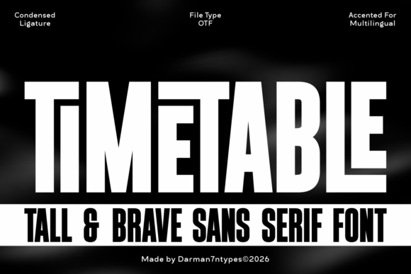 Timetable: Bold Typography for Impactful Design