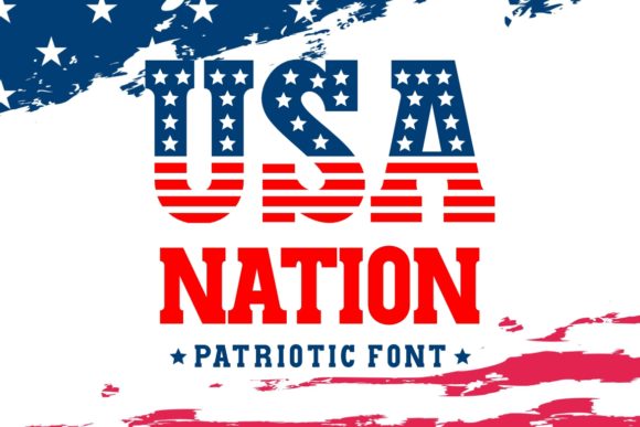 USA Nation: A Patriotic Display Font for Bold Design