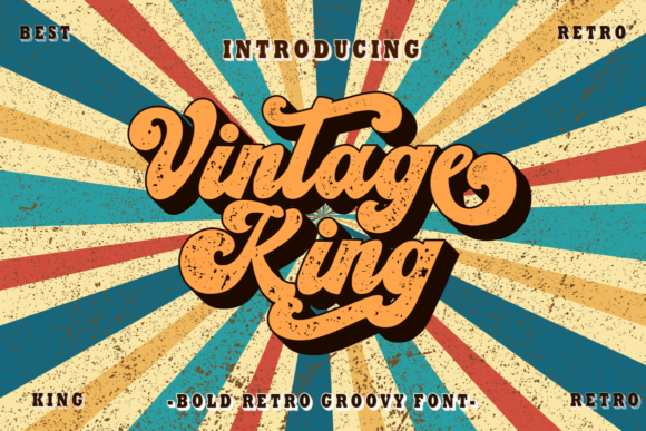 Vintage King: Bold Typography for Modern Design